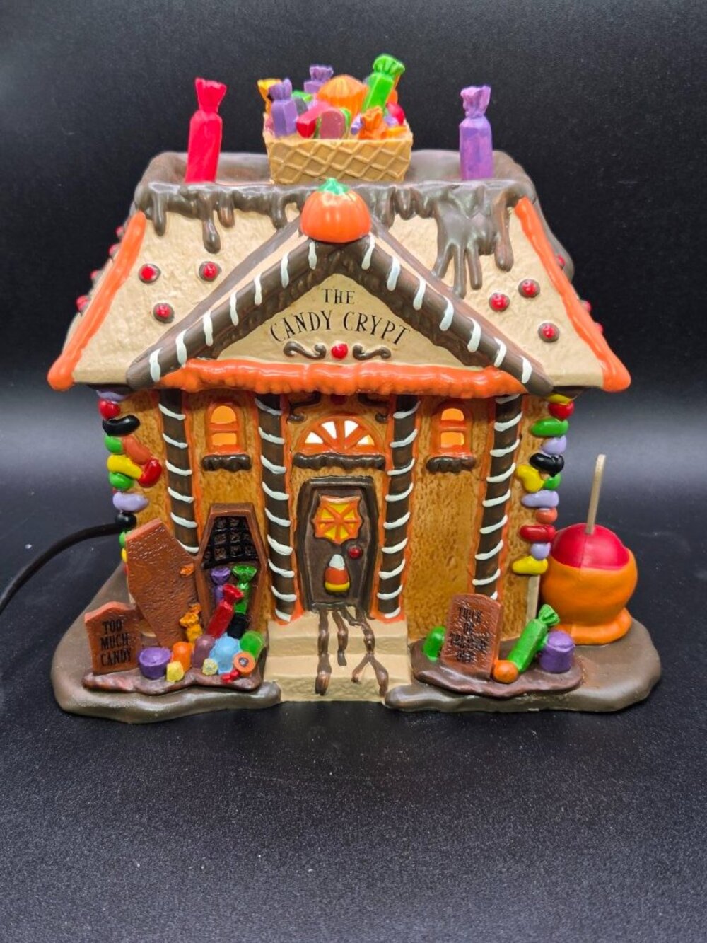 Lemax Candy Crypt #55203 Sugar N Spice Lighted House Retired Halloween w/ Box